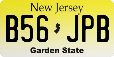 NJ license plate B56JPB