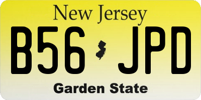 NJ license plate B56JPD