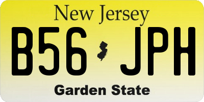 NJ license plate B56JPH
