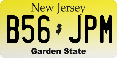 NJ license plate B56JPM