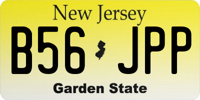 NJ license plate B56JPP