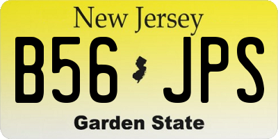 NJ license plate B56JPS