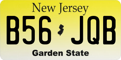 NJ license plate B56JQB