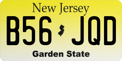NJ license plate B56JQD