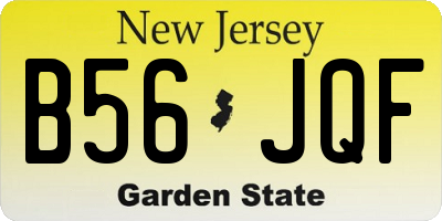 NJ license plate B56JQF