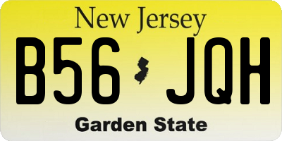 NJ license plate B56JQH