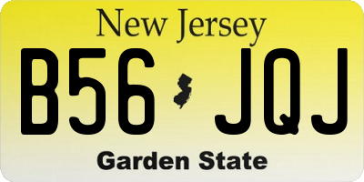 NJ license plate B56JQJ