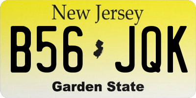 NJ license plate B56JQK