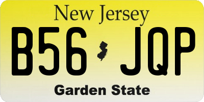 NJ license plate B56JQP