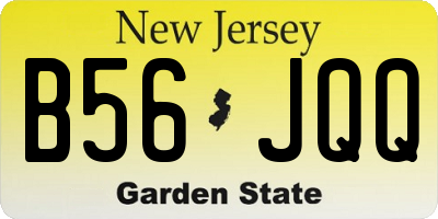 NJ license plate B56JQQ