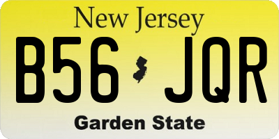 NJ license plate B56JQR