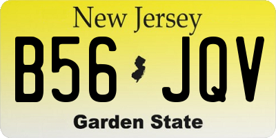 NJ license plate B56JQV
