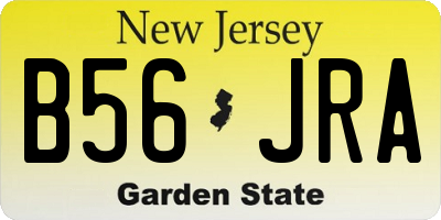 NJ license plate B56JRA