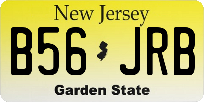 NJ license plate B56JRB