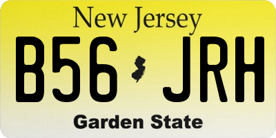 NJ license plate B56JRH