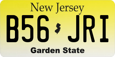 NJ license plate B56JRI