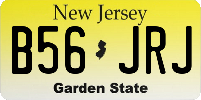 NJ license plate B56JRJ