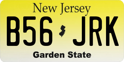 NJ license plate B56JRK