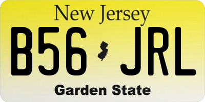 NJ license plate B56JRL