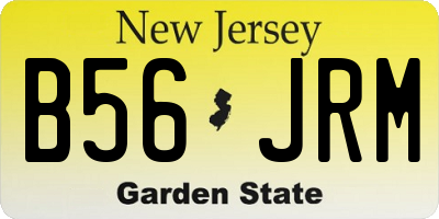 NJ license plate B56JRM