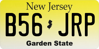 NJ license plate B56JRP