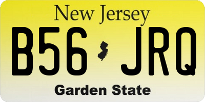 NJ license plate B56JRQ