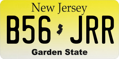 NJ license plate B56JRR