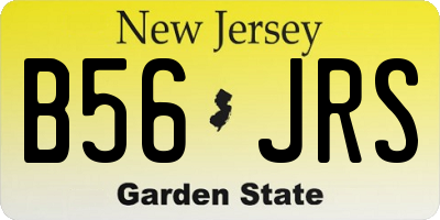 NJ license plate B56JRS