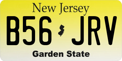 NJ license plate B56JRV
