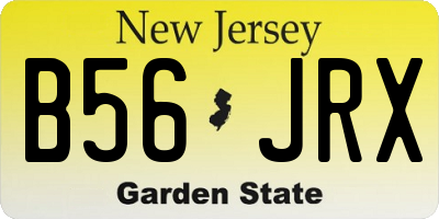 NJ license plate B56JRX