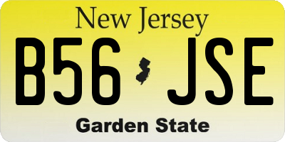 NJ license plate B56JSE