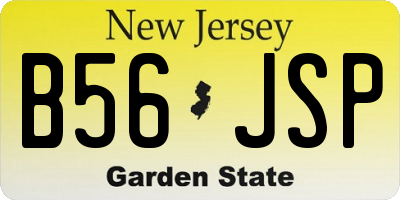 NJ license plate B56JSP