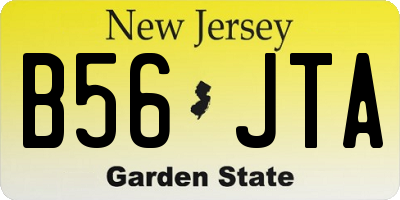 NJ license plate B56JTA