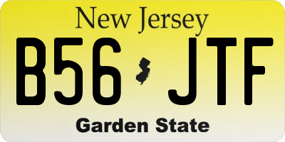 NJ license plate B56JTF