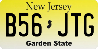 NJ license plate B56JTG