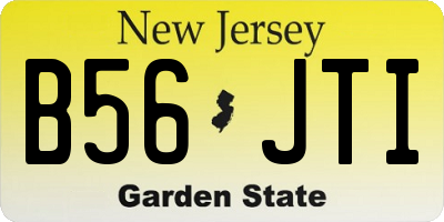NJ license plate B56JTI