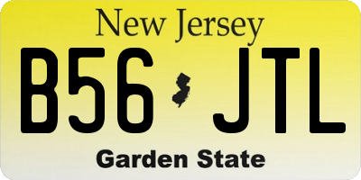 NJ license plate B56JTL