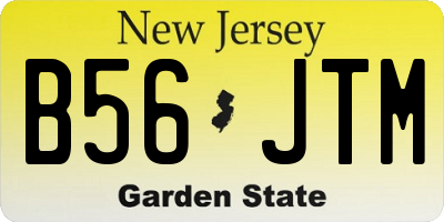 NJ license plate B56JTM