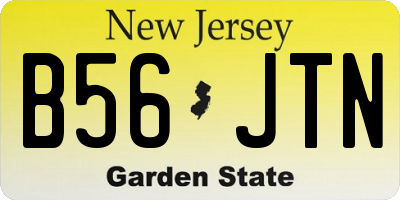 NJ license plate B56JTN
