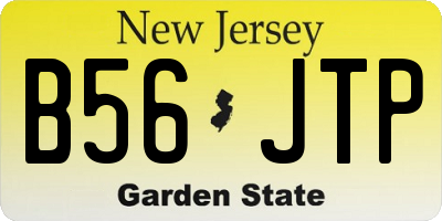 NJ license plate B56JTP