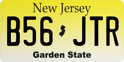 NJ license plate B56JTR