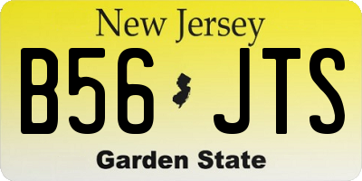 NJ license plate B56JTS