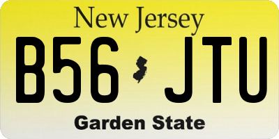 NJ license plate B56JTU