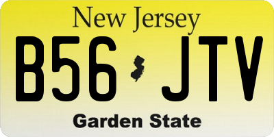 NJ license plate B56JTV