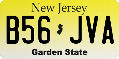 NJ license plate B56JVA
