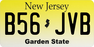NJ license plate B56JVB