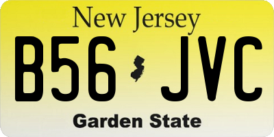 NJ license plate B56JVC