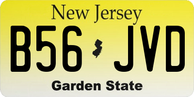NJ license plate B56JVD
