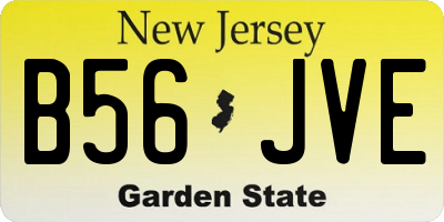 NJ license plate B56JVE