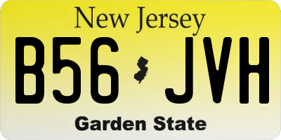 NJ license plate B56JVH